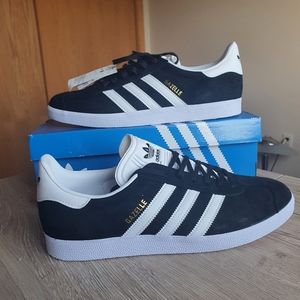 Adidas Gazelle Men's Shoes Core Black/White/Gold Metallic bb5476 New